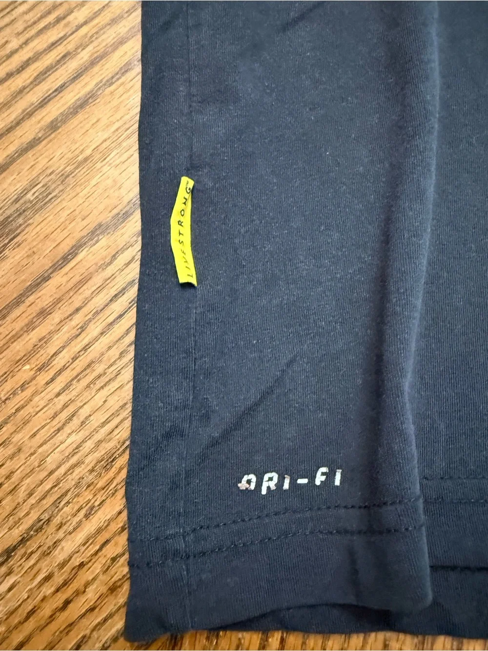 Nike Black Livestrong Short Sleeve Tee with Yellow Accents